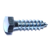 MIDWEST FASTENER Lag Screw, 3/8 in, 1-1/2 in, Steel, Zinc Plated Hex Hex Drive, 100 PK 01313